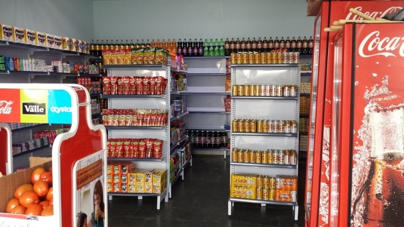 Gôndola de Mercado Pretas Vila Curuçá - Gôndolas Prateleira para Supermercado